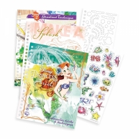Carte de colorat Ariel cu autocolante si sabloane, Make it real 4203